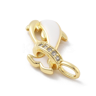 Brass Micro Pave Cubic Zirconia Pendants KK-Z098-07G-01-1