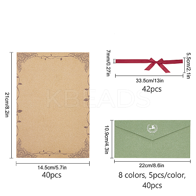 Vintage Retro Western Style Paper Envelope DIY-CP0002-48-1