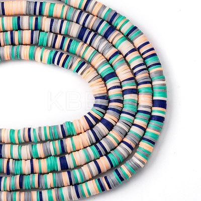 Handmade Polymer Clay Beads Strands CLAY-R089-6mm-T02B-34-1