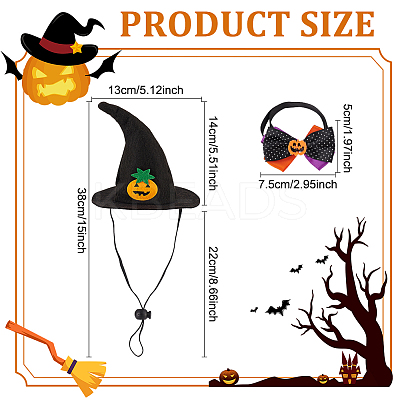 Polyester Pet Hat & Ties AJEW-WH0453-39-1