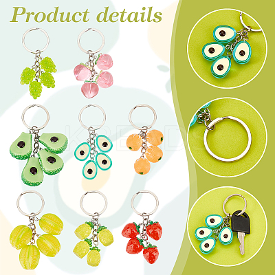 Fruit Resin Pendant Keychains KEYC-AB00044-1