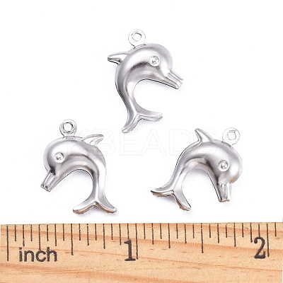 Tarnish Resistant Dolphin 304 Stainless Steel Pendants X-STAS-I045-29-1