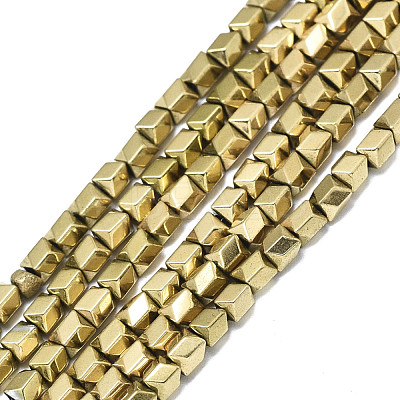 Electroplate Non-magnetic Synthetic Hematite Beads Strands G-S352-74A-01-1