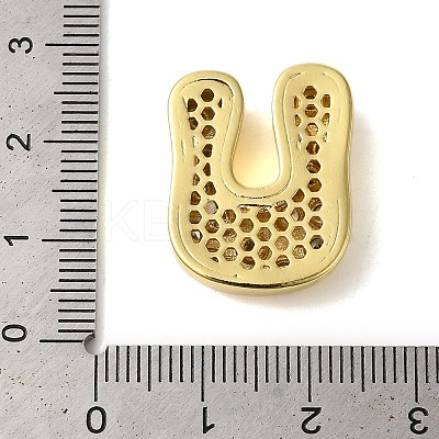 Rack Plating Brass Micro Pave Clear Cubic Zirconia Perdants KK-C067-11G-U-1