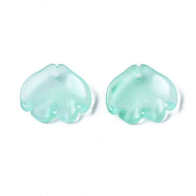 Transparent Spray Painted Glass Pendants GGLA-S054-014E-02-1