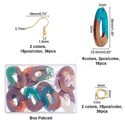 DIY Dangle Earring Making Kits DIY-OC0006-24-1
