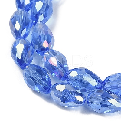 Transparent Electroplate Glass Beads Strands LS-EGLA-N013-T8mm-B10-1