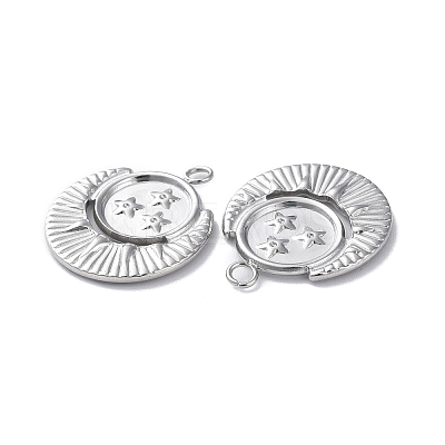 Non-Tarnish 304 Stainless Steel Pendant Rhinestone Settings STAS-P324-39P-1