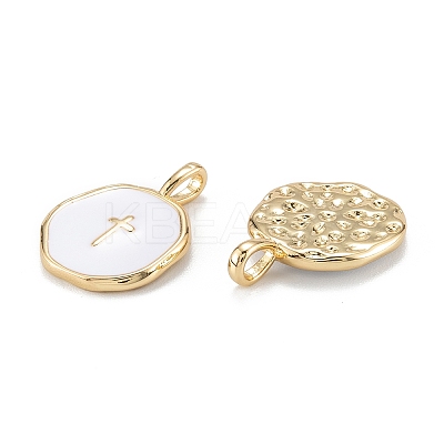 Brass Enamel Pendants X-KK-A155-09G-1
