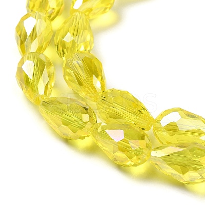 Electroplate Glass Beads Strands LS-EGLA-D015-15x10mm-30-A-1