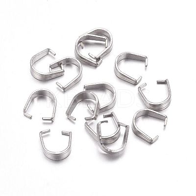 Tarnish Resistant 304 Stainless Steel Snap on Bails LS-STAS-F117-15P-3x8mm-1