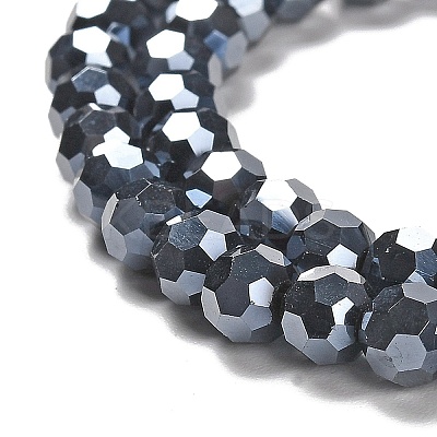 Electroplate Opaque Glass Beads Strands LS-EGLA-A035-P6mm-A18-1