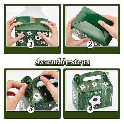 12Pcs 4 Styles Rectangle Football Print Paper Storage Candy Boxes CON-WH0095-58-1