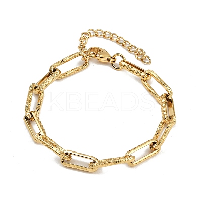 304 Stainless Steel Link Chain Bracelets for Women BJEW-Z143-12G-1