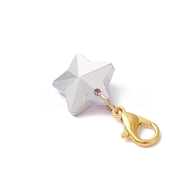 Star Glass Pendant Decorations HJEW-JM02956-1