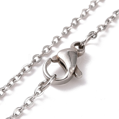 Non-Tarnish 304 Stainless Steel Pentagram Pendant Necklace for Women STAS-E154-23P-1