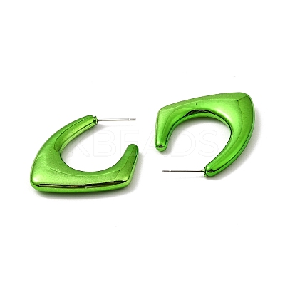 Polygon Acrylic Stud Earrings EJEW-P251-32-1