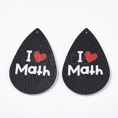 PU Leather Big Pendants FIND-R072-10-B02-1