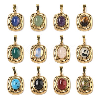 Natural & Synthetic Mixed Stone Pendants STAS-D209-01G-1