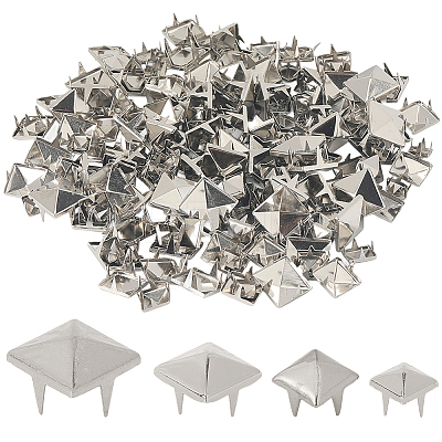 200Pcs 4 Styles Iron Studs Rivets IFIN-GF0001-54P-1