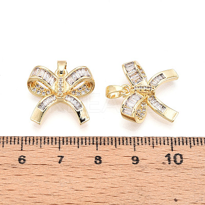 Brass Micro Pave Cubic Zirconia Pendants KK-N257-46G-1