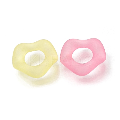 Frosted Transparent Acrylic European Beads AC-CBA9284-04-1