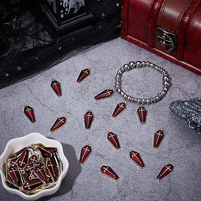 56pcs 2 Colors Halloween Theme Alloy Enamel Pendants ENAM-ME0001-41-1