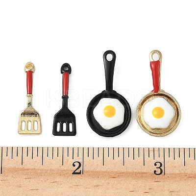 16Pcs 4 Styles Spray Painted Alloy Enamel Pendants ENAM-FP0002-87-1