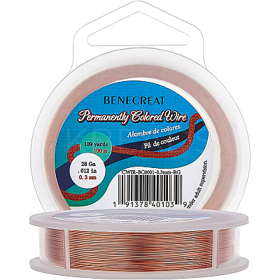 Round Craft Copper Wire CWIR-BC0001-0.3mm-RG-1