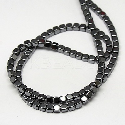 Electroplate Non-magnetic Synthetic Hematite Beads Strands G-J172-2x2mm-04-1