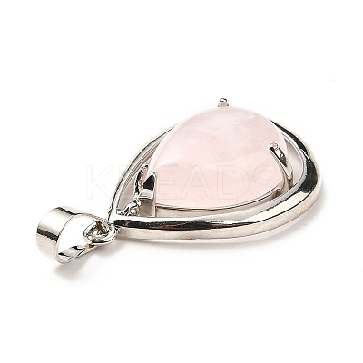 Natural Rose Quartz Pendants G-B033-04P-19-1