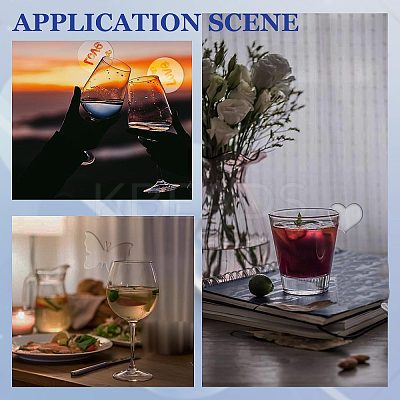 60Pcs 3 Styles Acrylic Wine Glass Charms AJEW-CN0001-67-1