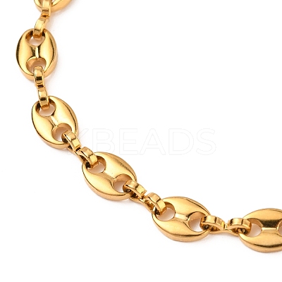 304 Stainless Steel Coffee Bean Chain Bracelets BJEW-JB05552-1