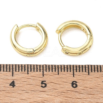 Brass Micro Pave Cubic Zirconia Hoop Earrings KK-CBA30C7-21G-1