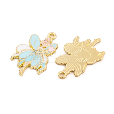 Rack Plating Alloy Enamel Pendants FIND-A040-08E-02G-1