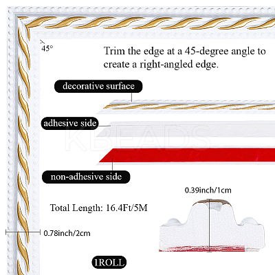 PVC Self-Adhesive Flexible Molding Trim DIY-WH20007-61A-1