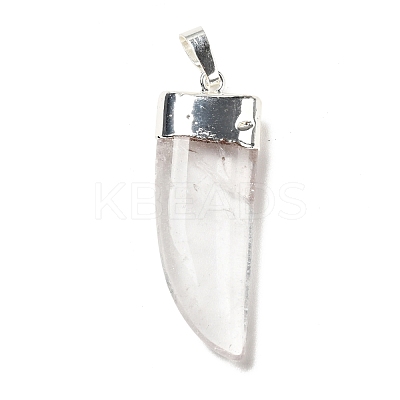 Natural Quartz Crystal Pendants G-P474-04S-07-1