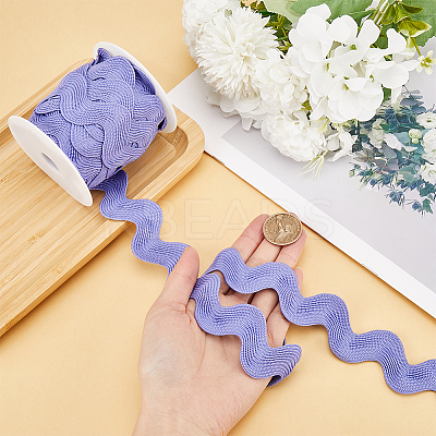 10 Yards Polyester Wavy Fringe Trim Ribbon OCOR-GF0003-27A-1