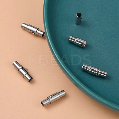 Tarnish Resistant Smooth 304 Stainless Steel Locking Tube Magnetic Clasps LS-STAS-H019-5-1