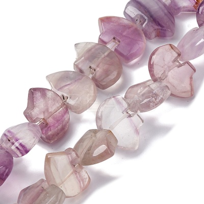 Natural Purple Fluorite Beads Strands G-F783-G04-01-1