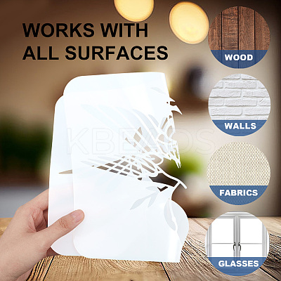 2Pcs 2 Styles PET Hollow Out Drawing Painting Stencils DIY-WH0411-602-1