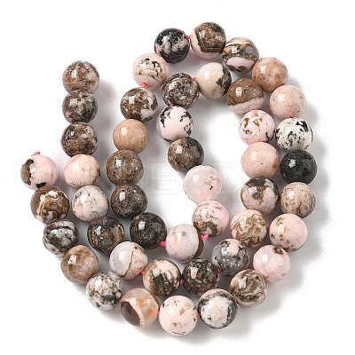 Natural Argentina Rhodonite Beads Strands G-G271-B02-8mm-1