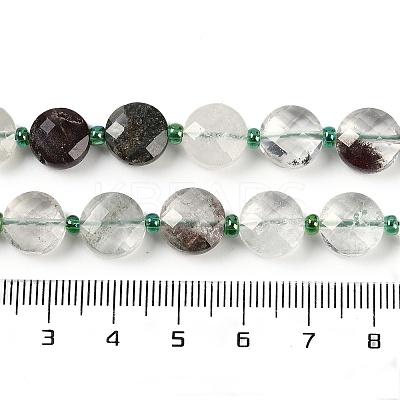 Natural Green Lodolite Quartz/Garden Quartz Beads Strands G-B094-A19-01-1