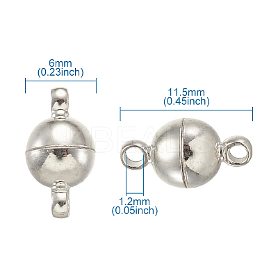 Brass Magnetic Clasps with Loops KK-TA0007-35-NF-1