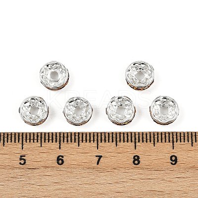 Brass Grade A Rhinestone Spacer Beads RB-A014-Z8mm-17S-1