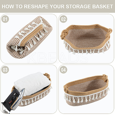 Cotton Rope Woven Storage Basket AJEW-WH20020-153E-1