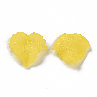 Autumn Theme Transparent Frosted Acrylic Pendants PAF002Y-17-1