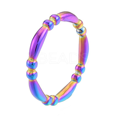 Ion Plating(IP) 201 Stainless Steel Finger Ring for Women RJEW-N038-129M-1