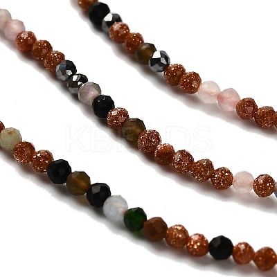 Natural & Synthetic Mixed Gemstone Beads Strands G-RM2025-A16-2mm-A-1