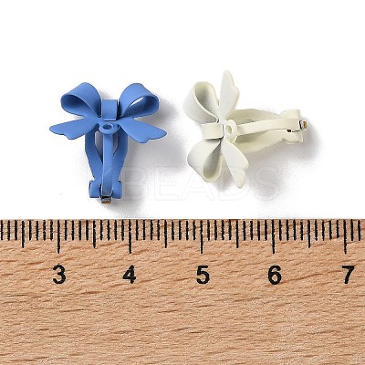 Spray Printed Alloy Clip on Earring Findings PALLOY-P318-01M-1